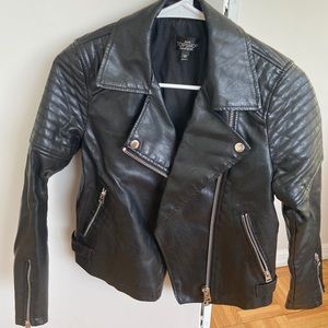 Topshop faux leather biker jacket